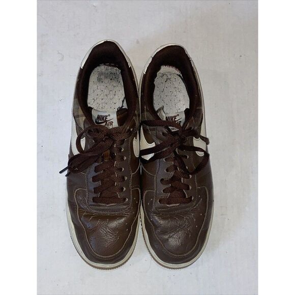 Nike AIR FORCE 1'07 MEN'S LX CACAO PLAID CASUAL BROWN IVORY DV0791-200 SIZE 10.5 - Picture 5 of 16